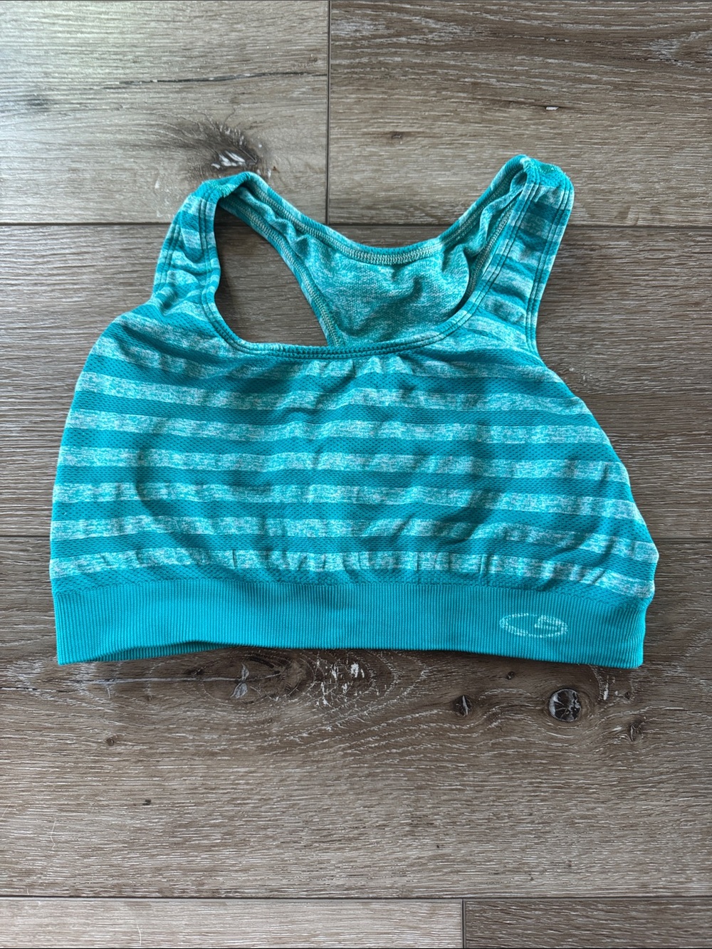 Champion Women’s Teal Striped sports bra Top